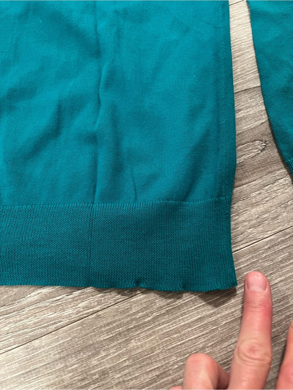 Uniqlo 100% cotton knit Teal V-Neck Button Cardigan Sweater. Womens small-medium - Picture 10 of 11